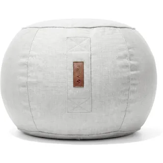 Aiire Sitzhocker Indoor und Outdoor 65x30 cm - Runder Sitzsack Hocker Modern fur Garten und Pool - Fußhocker für Wohnzimmer Gamer und Schlafzimmer - Sitzpouf Grau