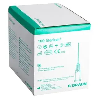 B. Braun Sterican, Dentalkan.Luer 0,5X40 100 Stück, 25G x 1,5 Zoll, orange, sterile Injektionskanüle