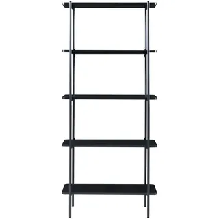 [en.casa] Standregal 180 x 80 x 34 cm Schwarz