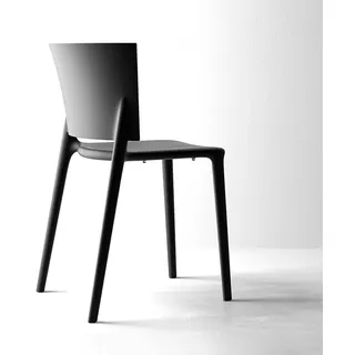Stapelstuhl V-Africa - schwarz | Schwarz | glasfaserverstärkter Kunststoff | ergonomisch | stapelbar bis 4 Stühle | mit Rückenlehne | Designerstuhl - Vondom