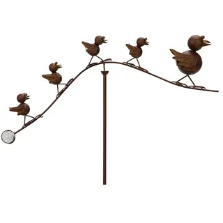 POSIWIO Windspiel ''Vögel'' in Rostrot - (B)69,5 x (H)125 x (T)10 cm