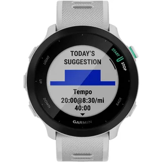 Garmin Forerunner 55 mit Silikon-Wechselarmband weiß