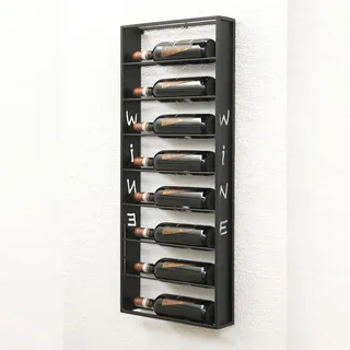 DanDiBo Ambiente Weinregal 7 x 88 x 8 cm Schwarz