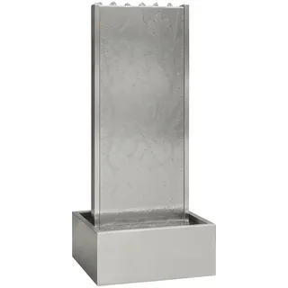 Köhko® Wasserwand 23001 aus Edelstahl Wasserspiel ca. 97 cm Höhe mit LED-Beleuchtung für Garten, die Terrasse und Wohnzimmer