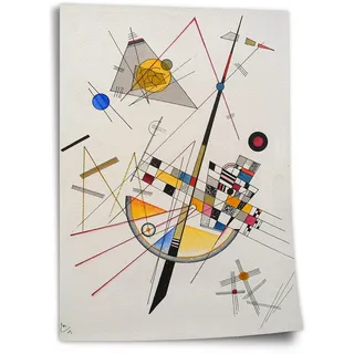 Printistico Poster Wassily Kandinsky - Delikate Spannung Kunstdruck ohne Rahmen, Wandbild - A4, A3, A2, A1, A0, XXL - Wohnzimmer, Schlafzimmer, Küche, Deko