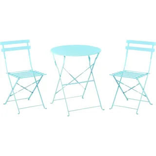 Beliani Balkonset 3-tlg. Blau/Türkis
