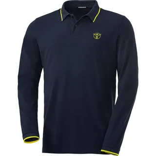 Chiemsee Herren Poloshirt Langarm, 100% Baumwolle, bequemes Polo mit lässigem Kragen, leichtes Langarmshirt, atmungsaktiv & luftdurchlässig, Marine, Gr. XXL - XXL