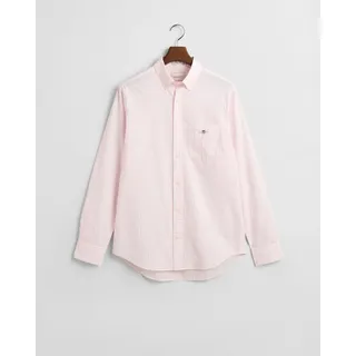 GANT Reg Gingham Langarmhemd Light Pink XL
