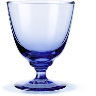 Holmegaard - Flow Trinkglas mit Fuß 35 cl, dunkelblau