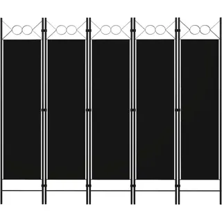 vidaXL Raumteiler Schwarz 200 x 180 cm
