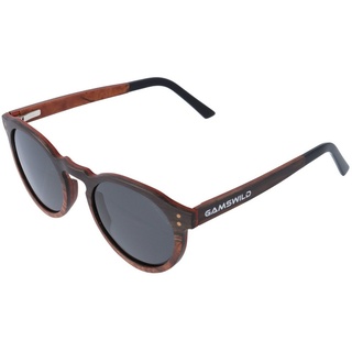 Gamswild Sonnenbrille UV400 GAMSSTYLE Holzbrille polarisierte Gläser Damen Herren Unisex, Modell WM0014 in braun, grau & G15 braun