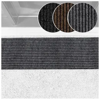 ANRO Fußmatte Türvorleger Schmutzfangmatte MiSCHA, eckig, Höhe: 8 mm, Robust-Weich Größe 40x120cm grau 40 cm x 120 cm x 8 mm
