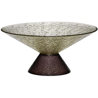 Hübsch Interior - Bonbon Schale, large, Glas, grün / braun