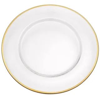 Glasplatte mit Goldrand cod.23.100.32AU cm 32x32x1h diam.32 by Varotto & Co.