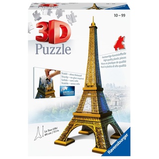 Ravensburger Kinderpuzzle 12556 Herz Ravensburger 12556-Eiffelturm 3D Puzzle-Bauwerke, 216 Teile,