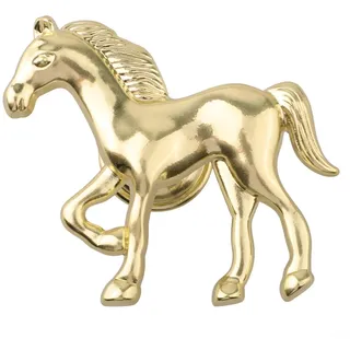 Dekorativer Türgriff in Pferdeform, Zinklegierung, Schrankknauf für Kindermöbel (Gold)