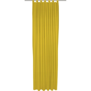 Vorhang WIRTH "Dim out" Gardinen Gr. 355 cm, Schlaufen, 142 cm, gelb Schlaufen