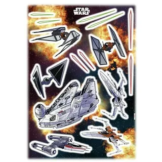 Komar Star Wars Dekosticker Spaceship  (15 -tlg., Bunt)