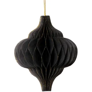 coopz Weihnachtskugel Weihnachtsschmuck Papier Anhänger Orient 12,5 cm Weihnachten, Farbe:anthrazit