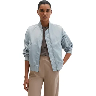 Marc O'Polo Outdoorjacke MARC O'POLO "aus recyceltem Shiny-Polyester-Twill", Damen, Gr. 44, silber (grau horizon), Obermaterial: 100% Polyester, unifarben, regular fit, Rippbündchen, Jacken Outdoorjacke