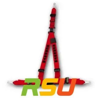 Schroth Gurt - Rallye 3 asm rot mit schwarzem Flock links