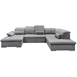 ed-lifestyle ED Lifestyle Wayne U Sofa 3-teilig Holzwerkstoff/Nosag - Braun