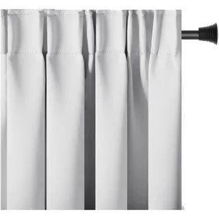 AmeliaHome Vorhang Kräuselband 140 x 270 cm Weiß 1 St.
