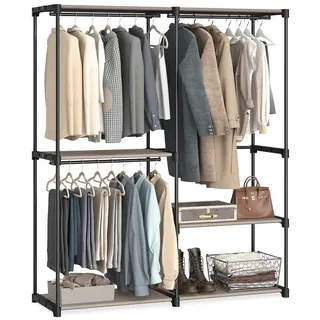 Songmics Garderobenständer offen 138 x 43 x 182 cm Braun
