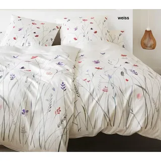 Elegante Mako-Satin Bettwäsche Highlife - 135x200 cm + 40x80 cm	weiss