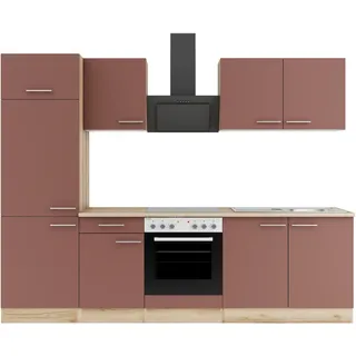 OPTIFIT Küchenzeile Bari407 270 cm Rostrot