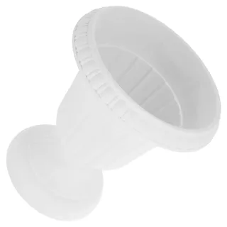 Römischer Säulen Blumentopf aus Pp, Vintage Stil, Weiß, für Deko | Zuhause und Hochzeiten, Markante Form, Tischmitte, Vielseitig Einsetzbar, Passend für Innen und Außen