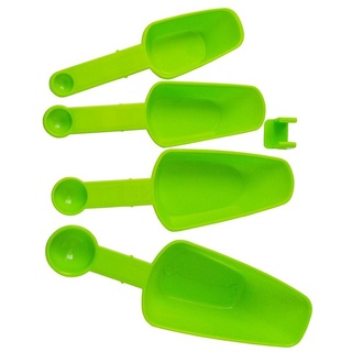 Reinex Messlöffel MESSLÖFFEL Set 4-teilig aus Kunststoff Messbecher Dosierlöffel 47, Löffelmaße Meßlöffel Küchenhelfer grün