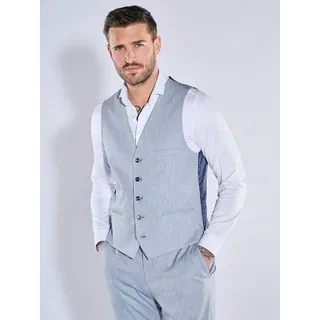 emilio adani Herren Anzug-Weste slim fit Blau uni - 56
