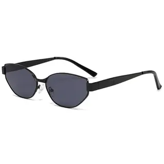 EJDHA Vintage Damensonnenbrille mit goldenem Metallrahmen, Cat-Eye-Sonnenbrille, dekorative Outdoor-Sonnenbrille, UV-Schutz - Einheitsgröße