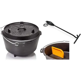 Petromax Feuertopf Starterset ft6 (Dutch Oven mit Standfüßen) inkl. Deckelheber + Schaber