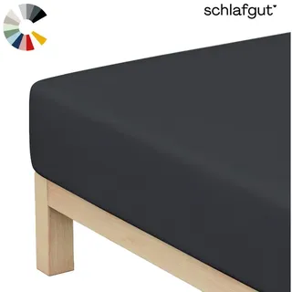 schlafgut Basic Mako-Jersey 140 x 200 - 160 x 200 cm titan