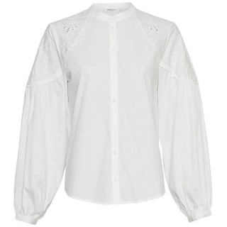 Moss Copenhagen Blusenshirt Moss Copenhagen - Delia LS Shirt Stehkragen Rundhals- Bluse mit Spitze, weiß, Bluse, Damenmode weiß XL