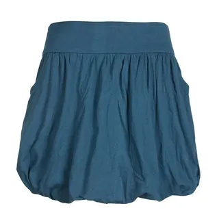 Vishes - Alternative Bekleidung - Einfarbiger Damen Basic Ballonrock Pluder-Rock Biobaumwolle Taschen türkis 42 - 42