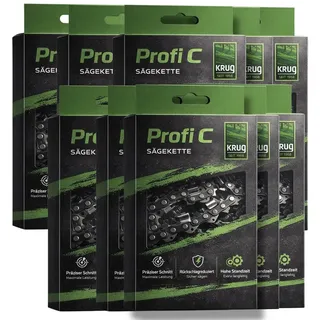 Fritz Krug Ersatzkette Set 20 Stück Profi C Sägeketten 3/8 1.6 mm 84 + 10 Stück ohne