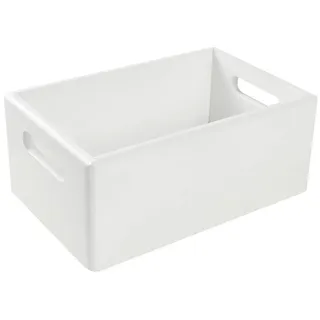 Creative Deco Holzkiste Obstkiste Korb 30x20x13cm (+/-1cm) mit Griffen ohne Deckel weiß