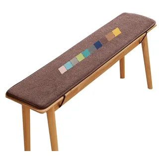 Stuhlkissen Balkon, Rutschfestes Bankkissen Outdoor, Bankauflage, Sitzkissen Auto, Sitzpolster Indoor, Gartenbank Kissen Sitzauflage Bank für Garten Terrasse Schaukel BüRostuhl(Coffee e,140x40 cm 55x1
