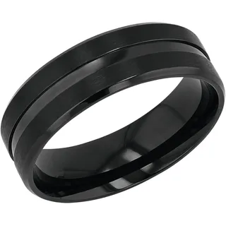 Amor Ring Edelstahl Herren Ringe, Schwarz, Kommt in Schmuck Geschenk Box, 2037292