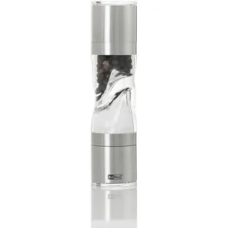 AdHoc DUOMILL PURE MINI Doppelmühle 15 cm Silber unbefüllt