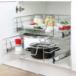 Hi Haushalt International Teleskop Schublade für Küchen zum Nachrüsten 60cm 34042