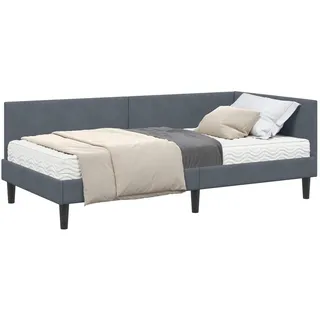 vidaXL Eckbettgestell 2 pcs 140 x 200 cm Grau