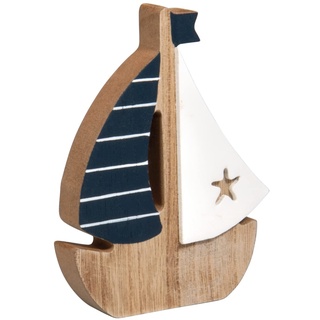 Rayher Segelboot aus Holz, 9 x 1,8 x 12 cm, perfekt für maritime Dekorationen, Miniatur-Schiff, Deko- Boot, 46639999
