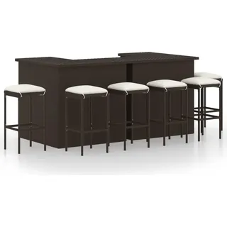 vidaXL Gartenbar Set 8-tlg. Braun