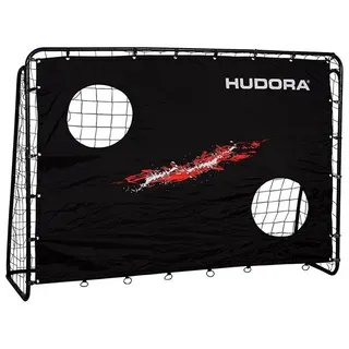 Hudora Fußballtor Trainer mit Torwand Schwarz 76923