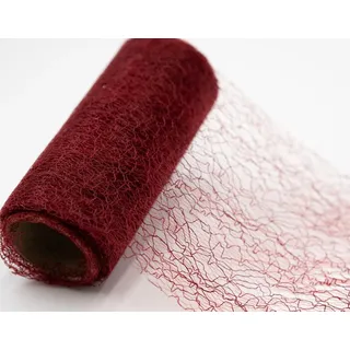Organza Rolle Bedruckt Tischläufer Tischband Dekoband 12 cm x 5 m (Bordeaux (60#))