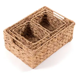 creedwood Aufbewahrungskorb Set Cesto II 36 x 36 x 36 cm beige